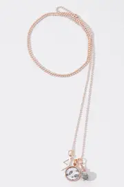 Drift Mini With Natural Howlite And Geometric Charm Pendant Necklace--NES-RM-DRIFT