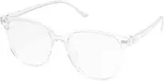 Blue Light Glasses, Unisex Blue Light Filter Glasses, Anti-fatigue and Anti-Blue for Gaming and Reading, Computer Glasses, Anti-Glare Lenses, Reduce Visual Fatigue - Transparent, transparent,