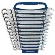 GEARWRENCH 9901D 12 Piece Flex Combination Ratcheting Wrench Set METRIC