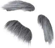 Men's Fake and Eyebrow Kit Self-Adhesive Realistic for Halloween Parties Cosplay