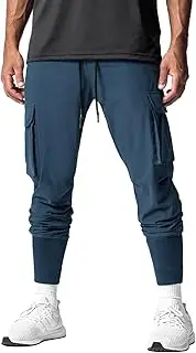 [DIOTSR] Mens Lightweight Joggers Pants, Cargo Athletic Sweatpants for Men, Slim Workout Pants with Pockets