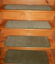13 = STEP 9" X 30" + Landing 31'' x 30'' Tufted Wool Blend Carpet Stair Treads.