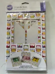WILTON 3 CUPCAKE BOXES With CLEAR WINDOW
