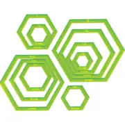 Quilting Patchwork Sewing Template Hexagon Donut Set 3/8 - 2''