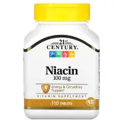 21st Century, Niacin, 100 mg, 110 Tablets