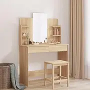 Dressing Table, Vanity Desk, Home Bedroom Furniture with Mirror Sonoma Oak 96x39x142 cm