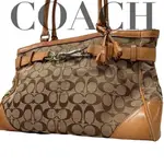 COACH 蔻馳 托特包 手提包 SIGNATURE CARRYALL MERCARI 日本直送 二手