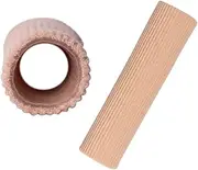 Healeved 2pcs Toe Cover Toe Separator Finger Sleeves for Toe Spreader Protector Pads Toe Cushion Tube Hand and Toe Caps Toe Spacer Toe Sleeves Beige Nylon