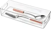 InterDesign Home Kitchen Organizer Bin for Pantry, Refrigerator, Freezer & Storage Cabinet 16" x 4" x 3", Clear 16" x 6" x 3", Clear