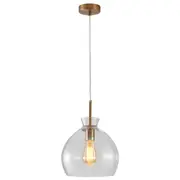 Nala Kitchen Island Pendant Lights Brass Clear | Replica Chapman Myers