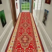 Hallway Runner Rug with Non-Slip Backing, Extra Long Washable Carpet Mat, Contemporary Design,0.6m x 2m