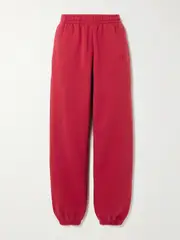 [Anine Bing] Anine Bing - Karter Cotton-blend Fleece Track Pants - Red - x small x small Red