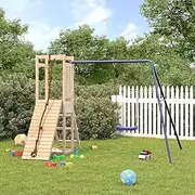 Outdoor Playset Solid Wood Pine,Swing Sets & Playsets 34.81KG-3155918