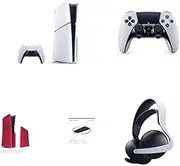 PS5 Console (Slim) Ultimate Bundle + Vertical Stand + Red Cover