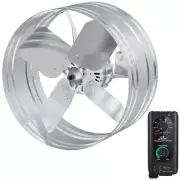 iLIVING 14" Wall Mounted Variable Speed Gable Exhaust Fan with Thermostat