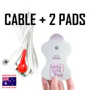 Omron HV-F128 ELECTRODE TENS PADS CABLE + 2 Omron LONG LIFE PADS ⭐⭐⭐⭐⭐