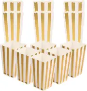 NUOBESTY 24Pcs Paper Popcorn Boxes, Cardboard Candy Container Mini Popcorn Bu...