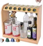 Bamboo Coffee Pod Storage Kitchen Organizer for Nespresso New