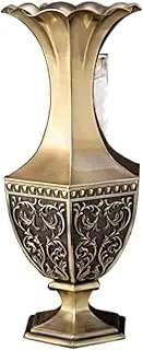 [BNNP] Vases for Centerpieces Retro Hexagonal Zinc Alloy Vase Creative European Style Vase Metal Crafts Home Living Room Decoration Wedding Housewarming Gifts Home Decor Vase (Color : Yellow)