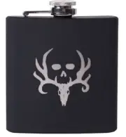 Bone Collector #AGT1019 Stainless Steel/Rubberized Finish 6 fl oz Flask