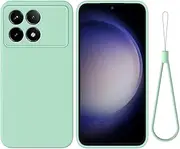 Protective Case Compatible with Xiaomi Poco F6 Pro Phone Case Anti-Scratch Thin Slim Liquid Silicone Soft TPU Rubber Full Camera Protection Bumper Pure Color Simple Cover W Wrist Band Case Shell Cover