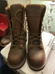 mens work boots Motorcycle Nubuck Chippewa 8E Steel Toe#73236 Logger