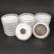 20pcs Clear Plastic Coin Capsules, Coin Collection Case of 5 Size with Adjustable Gasket for Coin Collection American Silver Eagle Liberty Coin &JFK Half Dollar & Bitcoin (18/23/28/33/38mm)-20pcs