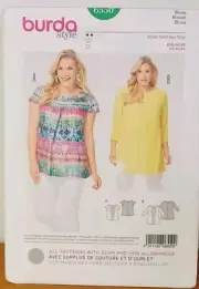 Burda Style 6550 Sewing Pattern Misses Size 20 - 34 Pleated Blouses Wovens Uncut