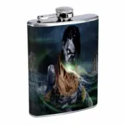 Scary Zombie D9 8oz Stainless Steel Hip Flask