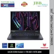 Acer Predator Helios 16" 240Hz, Intel Core i9 13th, 32GB DDR5, 1TB SSD, RTX 4080