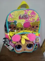 LOL Surprise B.B. Nation Flip Sequin Backpack & Lunch Bag Set – 2-Piece, 17" New