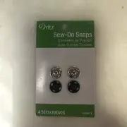 Dritz 4 Sew-On Snaps Size 4 - BRAND NEW