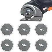 Replacement Blades Compatible with Worx Wx082l 4v Zipsnip Cordless Electric Scissors, WA2300 Replacement Rotary Blades Fit RC2600K,RC2601, RC2602, WX080L, WX081L (6 Pcs)