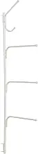 Household Essentials H12101 Hinge It Clutterbuster Towel Bars and Hook Valet | 3 Towel Bars and Hook All-in-ONE White