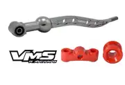 SILVER VMS RACING SHORT THROW SHIFTER F+R POLYURETHANE BUSHINGS FOR HONDA ACURA (for: Honda)
