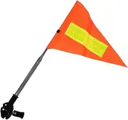 Bike Safety Flag - Reflective Golf Cart Flag with Pole and Bracket |High Visibility Bicyclee Bunting | Waterproof Retractable Pennant |Golf Cart Accessories for Kids Scooter Wheelchair Outdoor