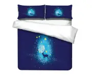 3Pcs/Set Beautiful Pattern Polyester Fiber Quilt Cover Pillowcase Kit Home Bedroom Bedding Set180x200cm Pillowcase 50x75cmx2