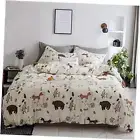 Beige Bear Comforter Set Twin Size 3 Twin(68''*90''-Comforter) 4-beige Bear