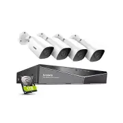 SANNCE 1080P Wired Security Camera System with 1TB Hard Drive, 5-in-1 Hybrid ...