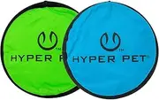 Hyper Pet Flippy Flopper Dog Frisbee Interactive Dog Toys [Flying Disc Dog Fetch Toy - Floats in Water & Safe on Teeth] (Pack of 2, Colors Will Vary)