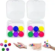 Gonggi Korean Game, 2pcs Weighted Gongi Traditional Folk Play Jack Stone Set Game, Gong Gi Mini Five Grasping Rainbow Konggi, Catching Pebble Stones Games