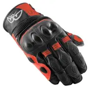 Nador Black Neon Red Motorcycle Gloves