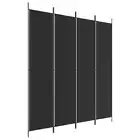 200x220 cm 4 Panel Room Divider Fabric Iron Foldable Privacy Screen Separator