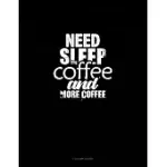 NEED SLEEP, COFFEE, AND MORE COFFEE: 3 COLUMN LEDGER