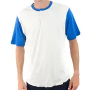 Size Medium Brixton Lewis T-Shirt - White / Royal