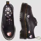 Dr. Martens 1461 Heart Quad Oxford Derby Shoes Sizes L 7/8 Black Lapstone NEW