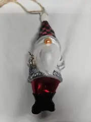Christmas Gnome Ornament Glass