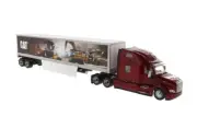 1:50 DM Peterbilt 579 Van Trailer Container Truck Vehicle Lorry Diecast Model