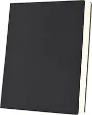 UIRIO Large Journal Notebook, A4 8 x11.5 inches Wide Ruled Paper, Soft Faux Leather Cover 400 Pages 200 Sheets for School, Work, Men, Women (Black, Ruled)