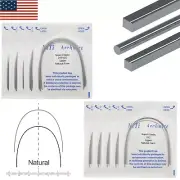 100pcs Orthodontic Arch Wire Niti Round Rectangular Super Elastic Natural Arcos